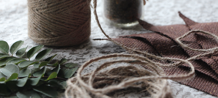 DIY Burlap Bunting via Needles + Leaves :: Thanksgiving Decorations :: Succulents :: Home Decor
